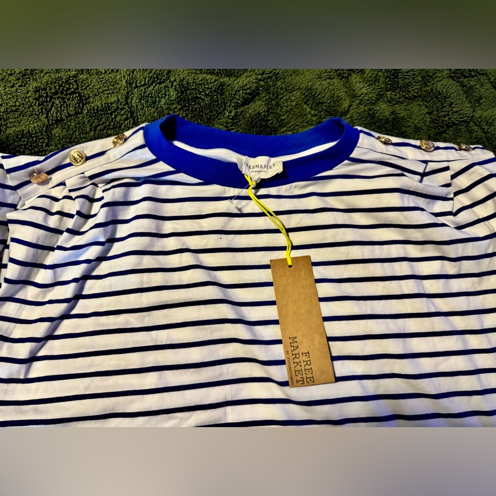 NWT striped Free Market by Flying Tomatoes top